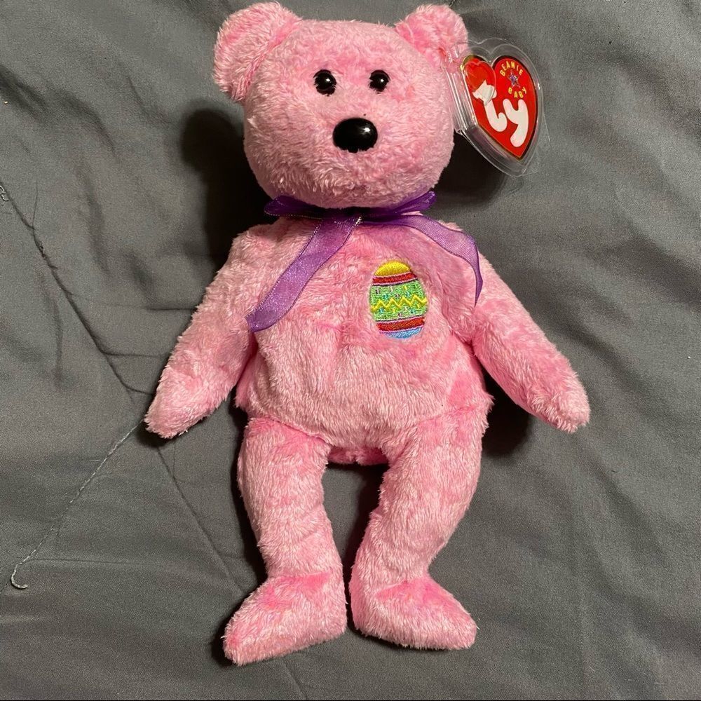 NWT RETIRED Ty 2000 Eggs the Easter Bear